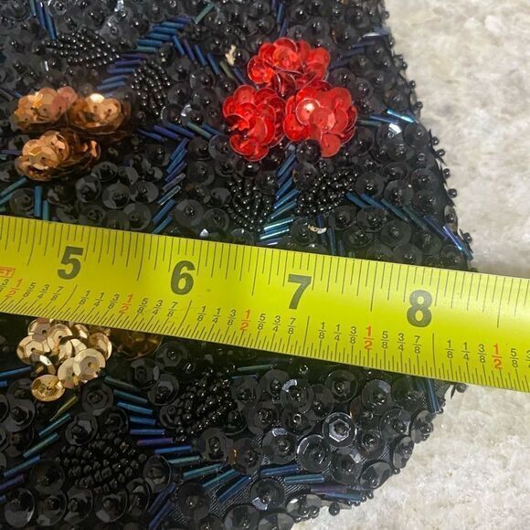 - Black sequined small purse‎ - Picture 3 of 6